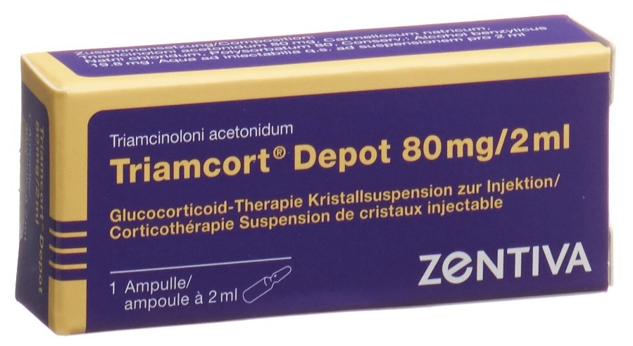 TRIAMCORT Dépôt susp crist 80 mg/2ml amp 2 ml