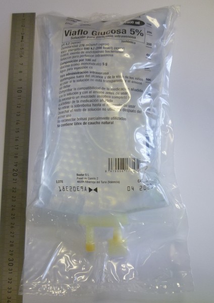 GLUC Baxter sol perf 5 % 500ml Viaflo 20 pce