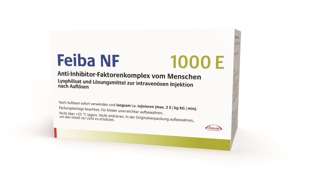 FEIBA NF subst sèche 1000 U c solv flac