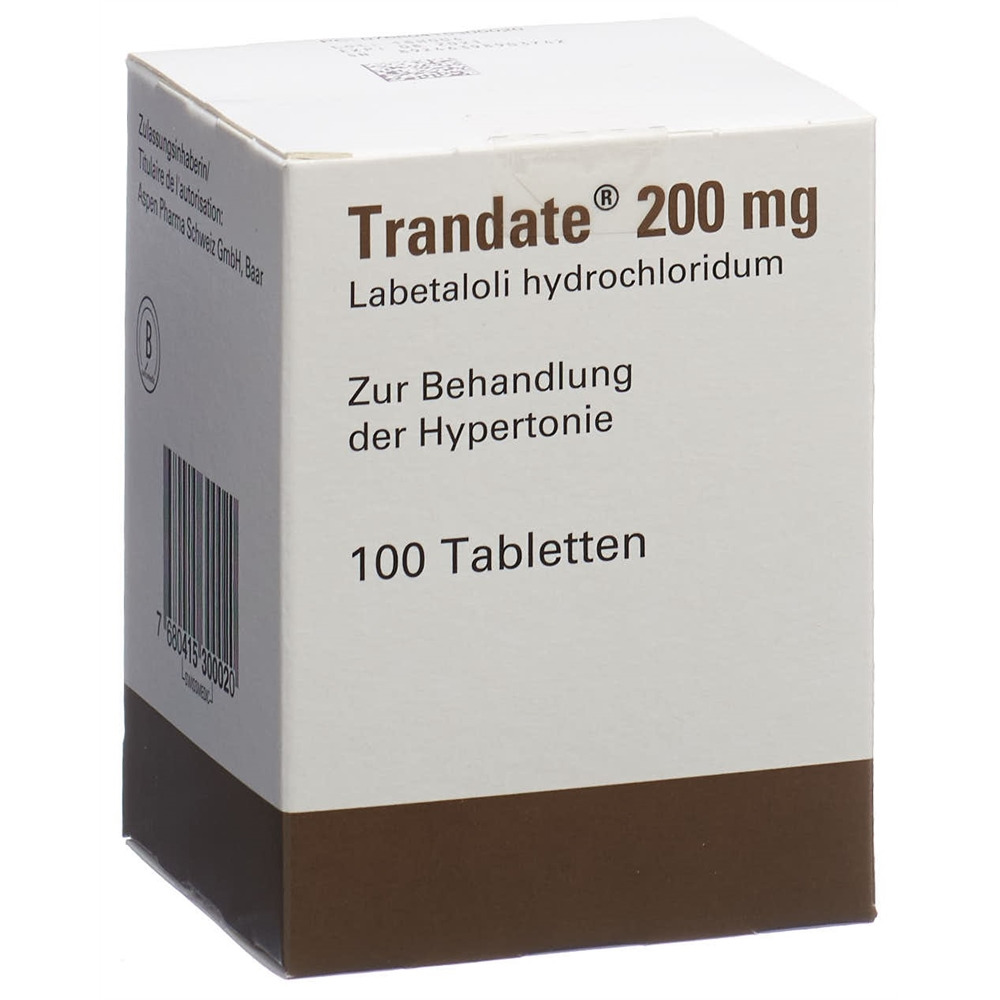 TRANDATE cpr 200 mg bte 100 pce