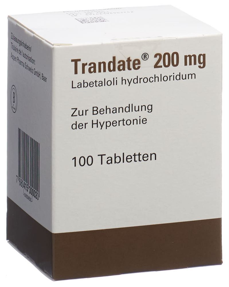TRANDATE cpr 200 mg bte 100 pce
