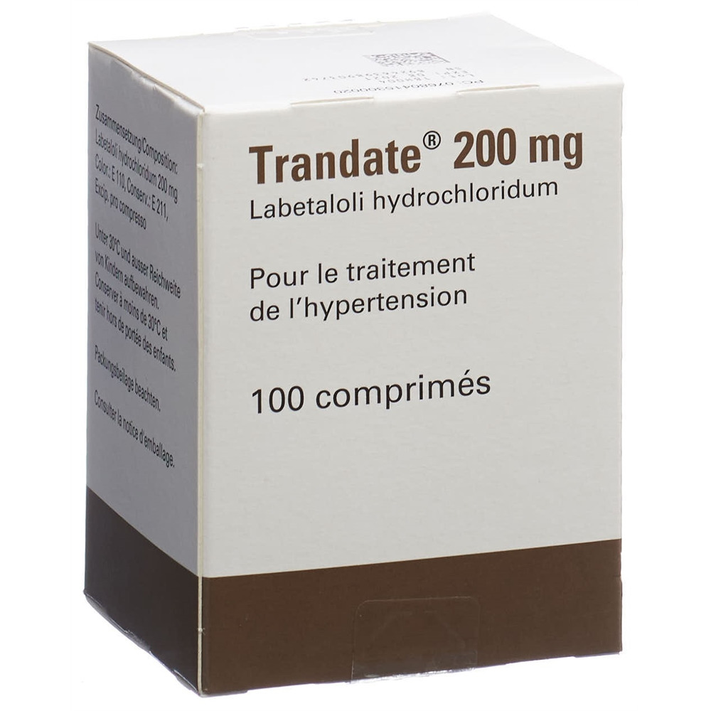 TRANDATE cpr 200 mg bte 100 pce
