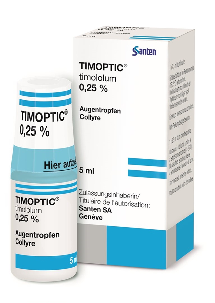 TIMOPTIC gtt opht 0.25 % fl 5 ml