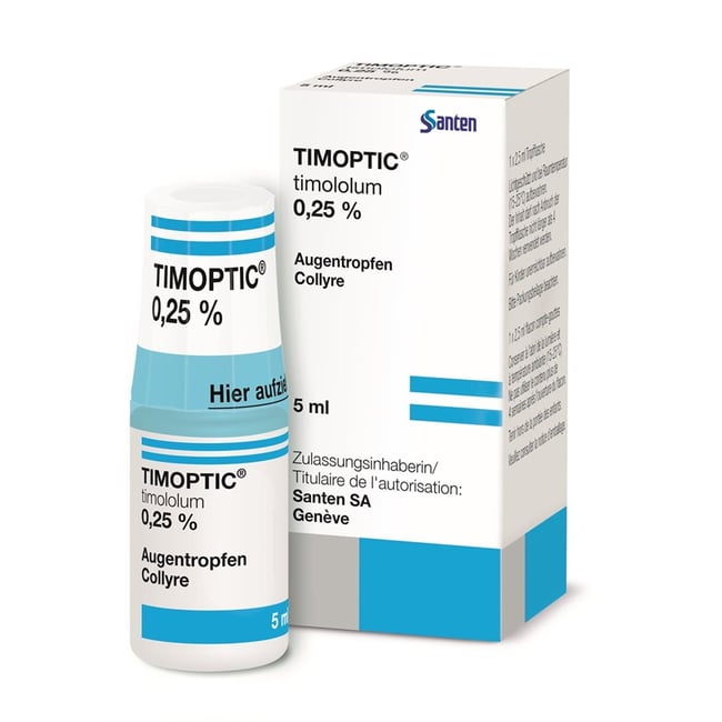 TIMOPTIC gtt opht 0.25 % 3 fl 5 ml