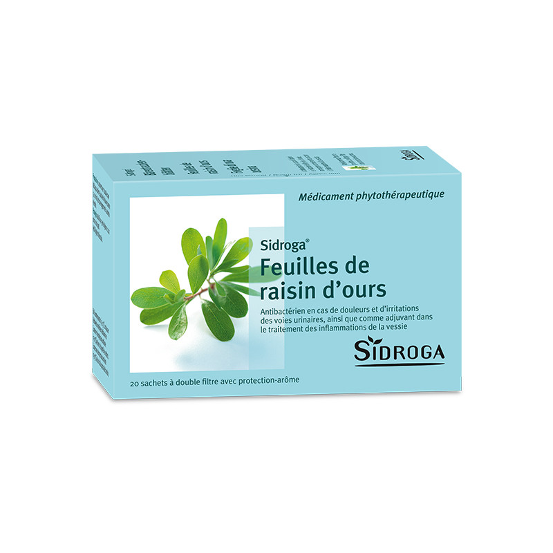 SIDROGA feuilles de raisin d'ours 20 sach 2 g