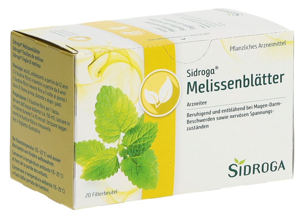 SIDROGA feuilles de mélisse 20 sach 1.5 g