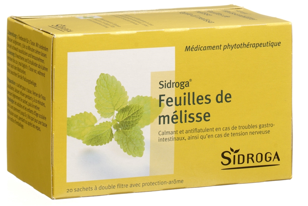 SIDROGA feuilles de mélisse 20 sach 1.5 g