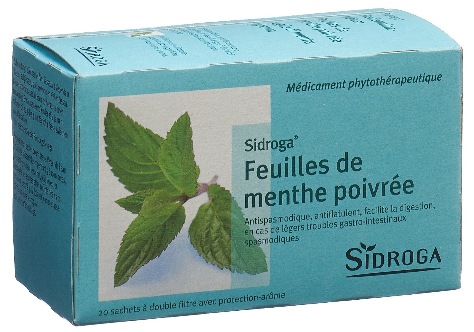 SIDROGA feuilles de menthe poivrée 20 sach 1.5 g
