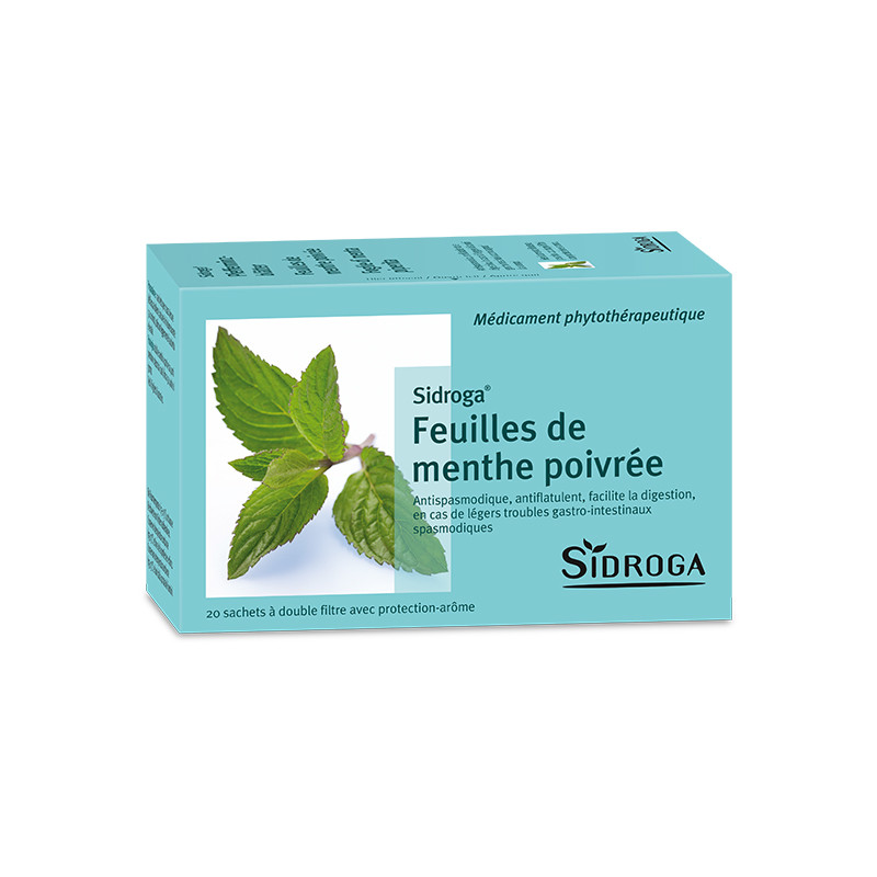 SIDROGA feuilles de menthe poivrée 20 sach 1.5 g