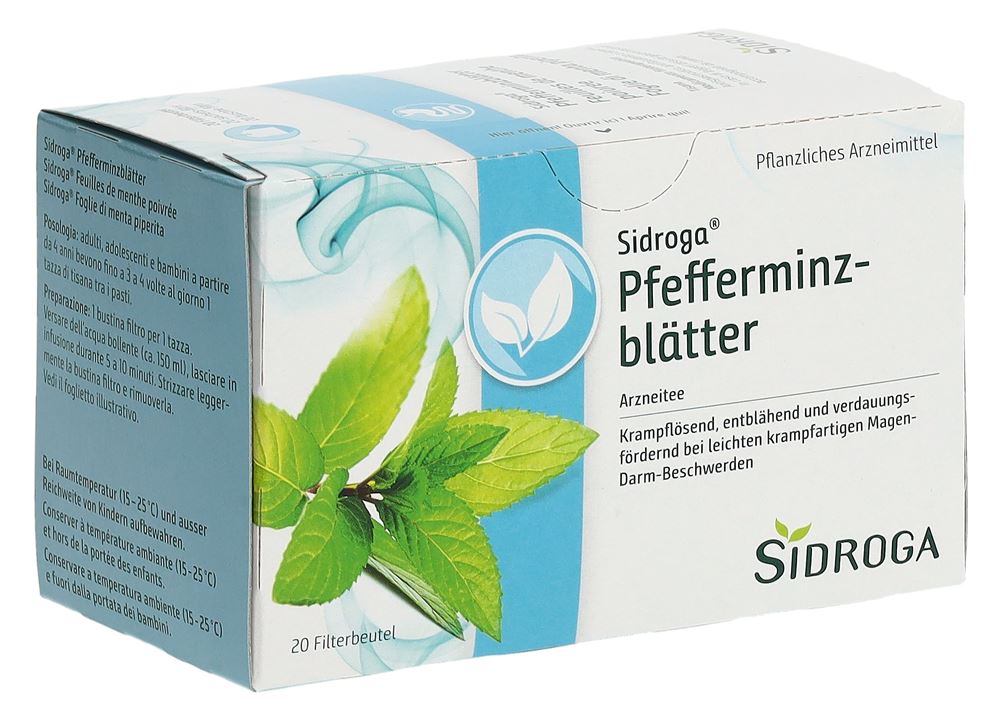 SIDROGA feuilles de menthe poivrée 20 sach 1.5 g