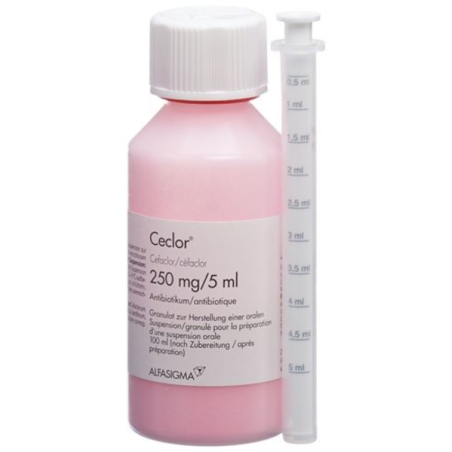 CECLOR gran 250 mg/5ml p susp fl 100 ml