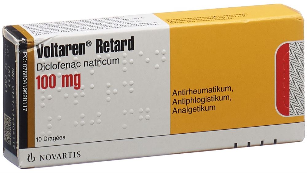 VOLTARENE Retard drag ret 100 mg 10 pce