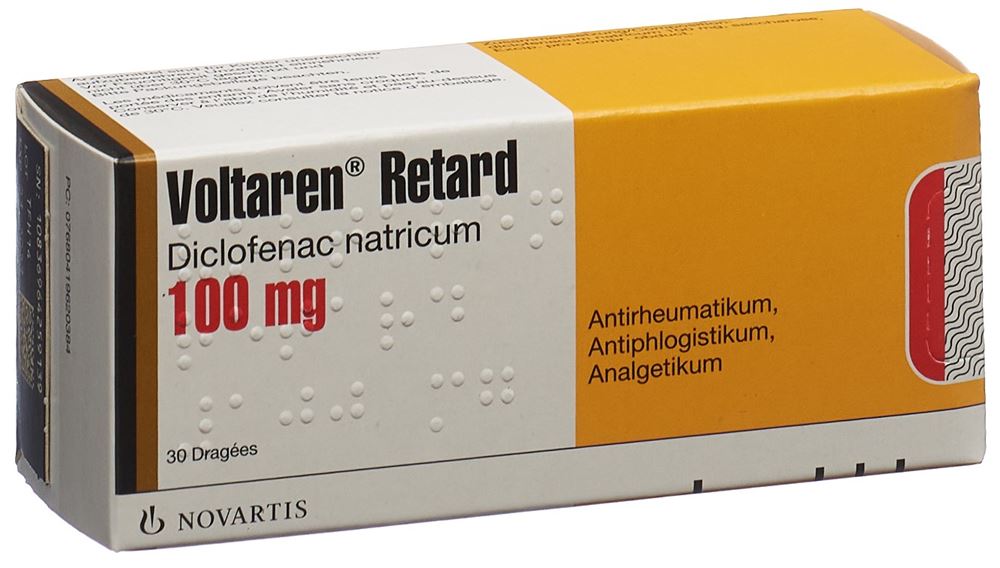 VOLTARENE Retard drag ret 100 mg 30 pce