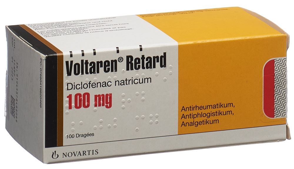 VOLTARENE Retard drag ret 100 mg 100 pce