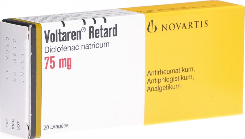 VOLTARENE Retard drag ret 75 mg 20 pce