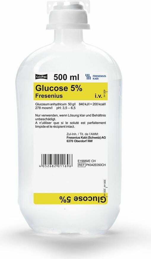 GLUC Fresenius sol perf 5 % 500ml KabiPac 10 pce