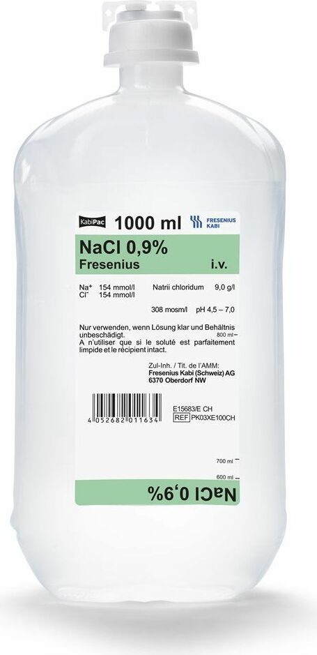 NACL Fresenius 0.9 % 1000ml Freeflex 10 pce