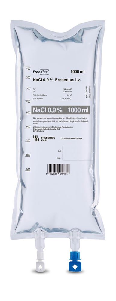 NACL Fresenius 0.9% 1000ml Freeflex 10 pce