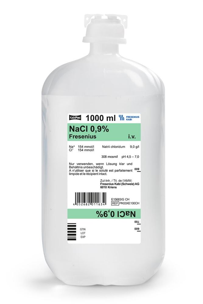 NACL Fresenius 0.9% 1000ml KabiPac 10 pce