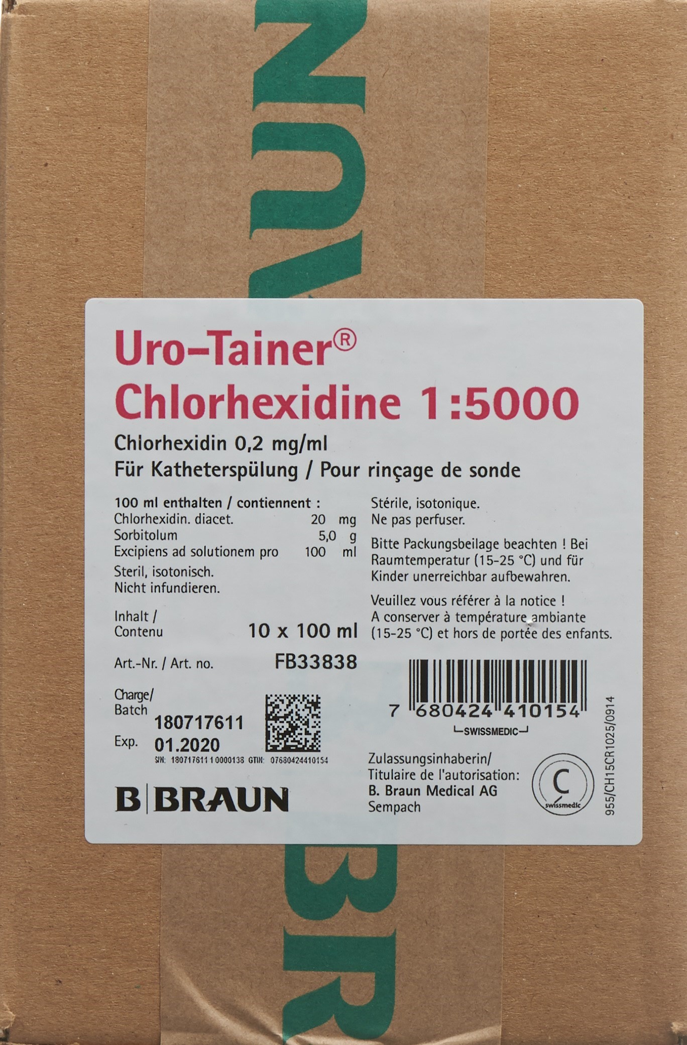 URO-TAINER CHLORHEXIDINE "CH"10X100ML