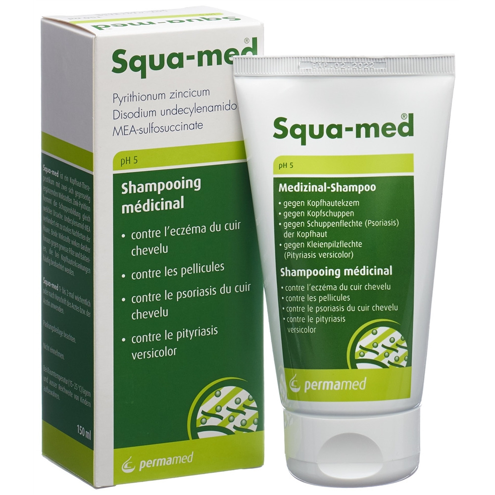 SQUA-MED shampooing médicinal pH 5 tb 150 ml