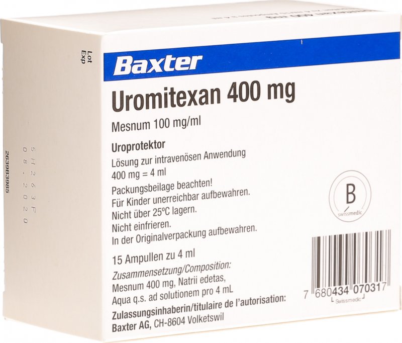 UROMITEXAN sol inj 400 mg/4ml 15 amp 4 ml