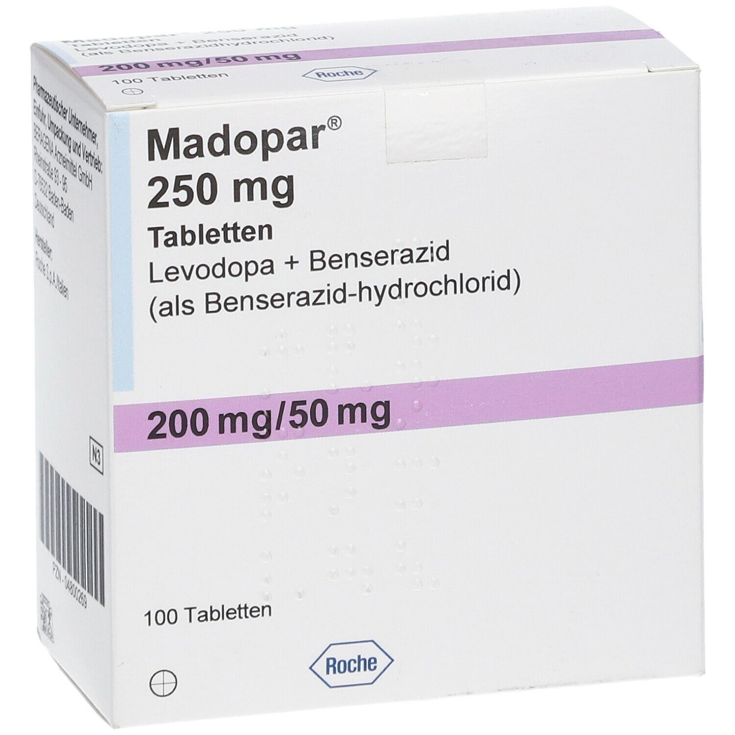 MADOPAR cpr 250 mg 100 pce