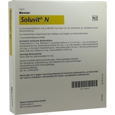 SOLUVIT N subst sèche flac 10 pce