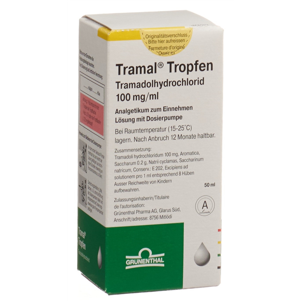 TRAMAL gouttes 100 mg/ml av pompe dosage fl 50 ml