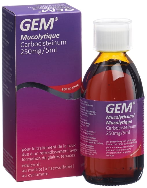 GEM Mucolytique sirop fl 200 ml