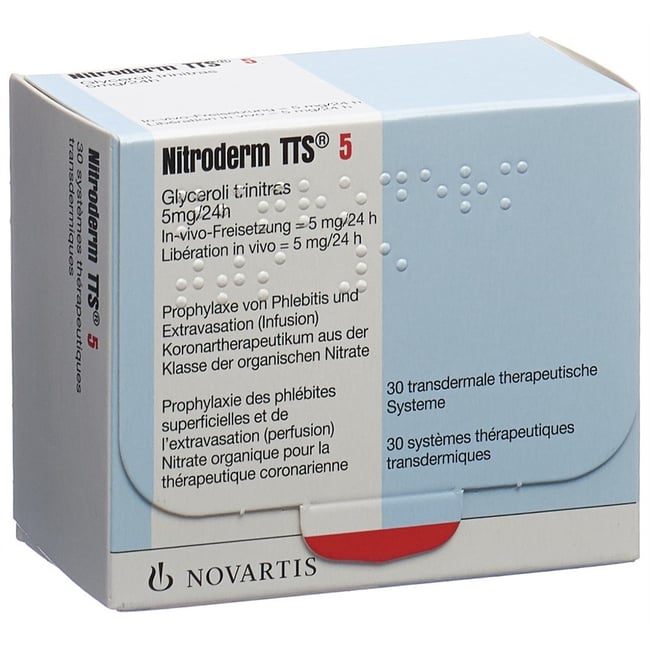 NITRODERM TTS 5 mg/24h sach 30 pce