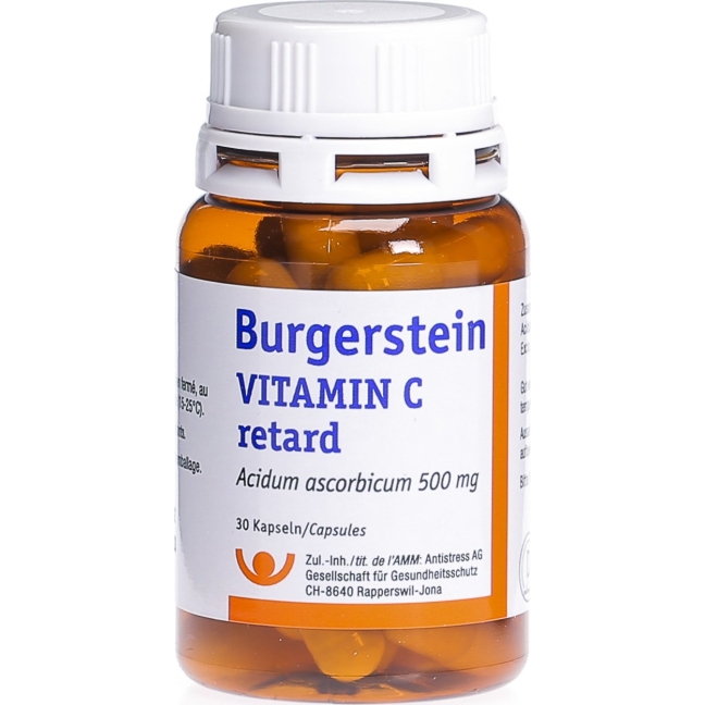 BURGERSTEIN Vitamine C caps ret 500 mg bte 30 pce