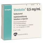 VENTOLIN sol inj 0.5 mg/ml 5 amp 1 ml