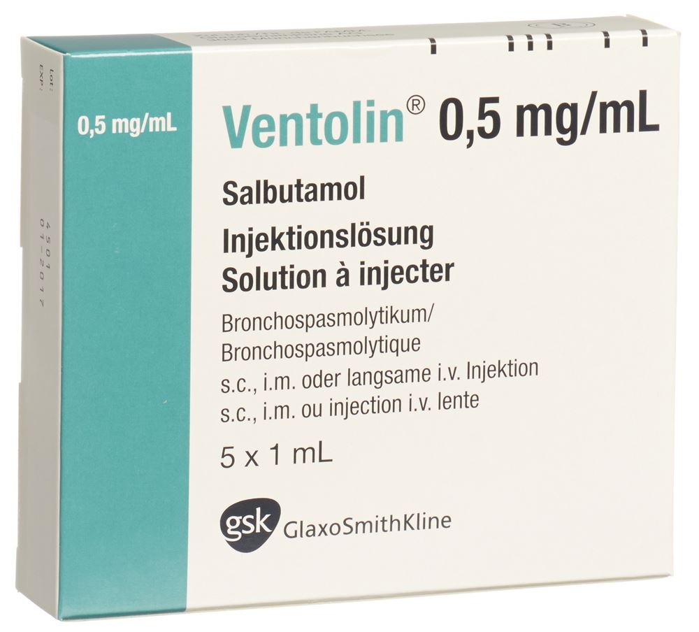 Ventolin 0.5 mg/ml, Injektionslösung