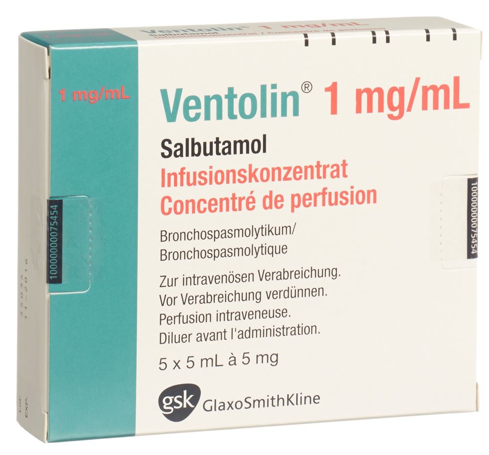 VENTOLIN conc perf 5 mg/5ml 5 amp 5 ml