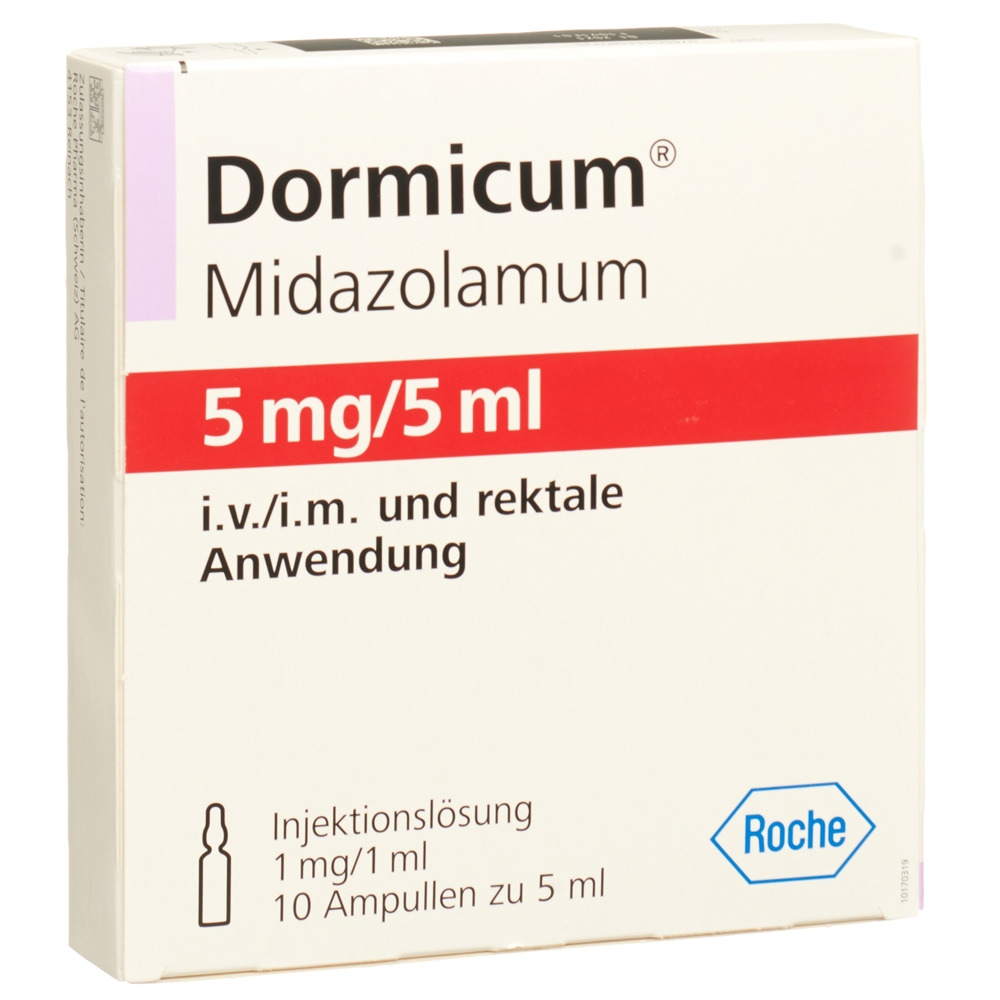DORMICUM 5 mg/5ml i.v., i.m., rectale 10 amp 5 ml