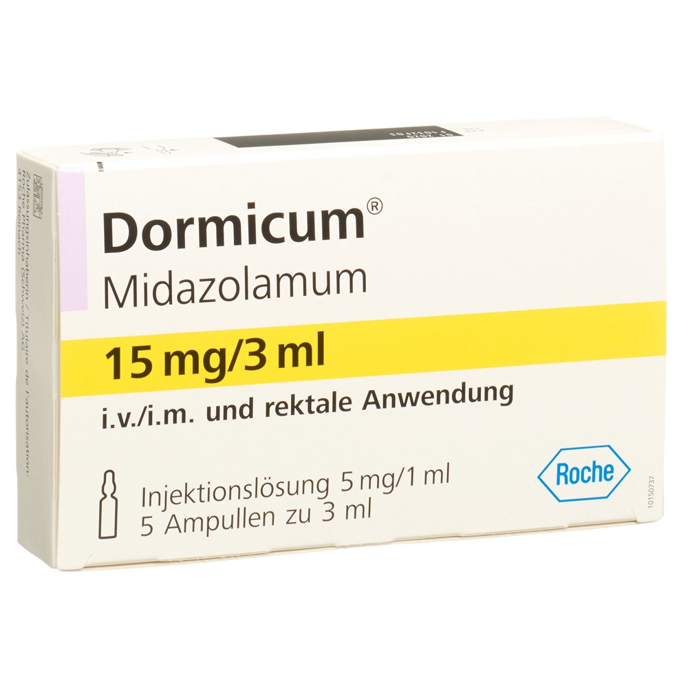 DORMICUM 15 mg/3ml i.v., i.m. , rectale 5 amp 3 ml