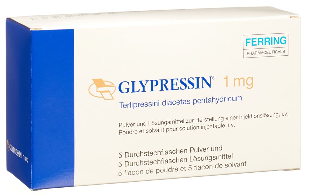 GLYPRESSINE subst sèche 1 mg c solv amp 5 pce