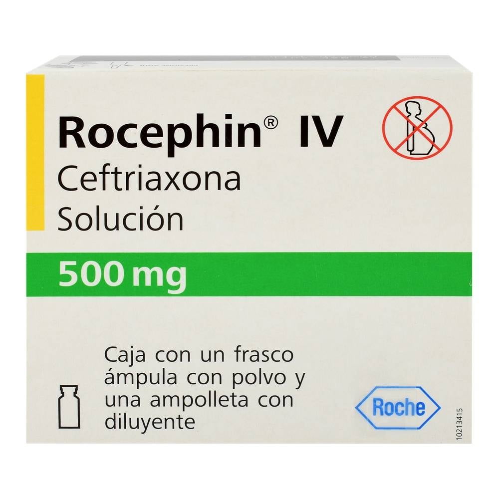 ROCEPHIN pdr + sol pour inj 500 mg i.v. flac
