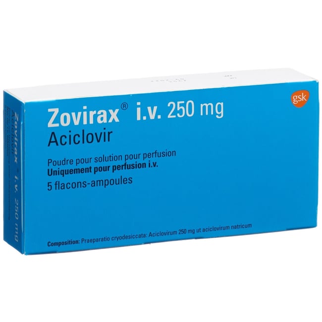 ZOVIRAX subst sèche 250 mg flac 5 pce