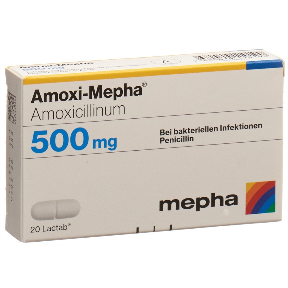 AMOXI Mepha Lactab 500 mg 20 pce