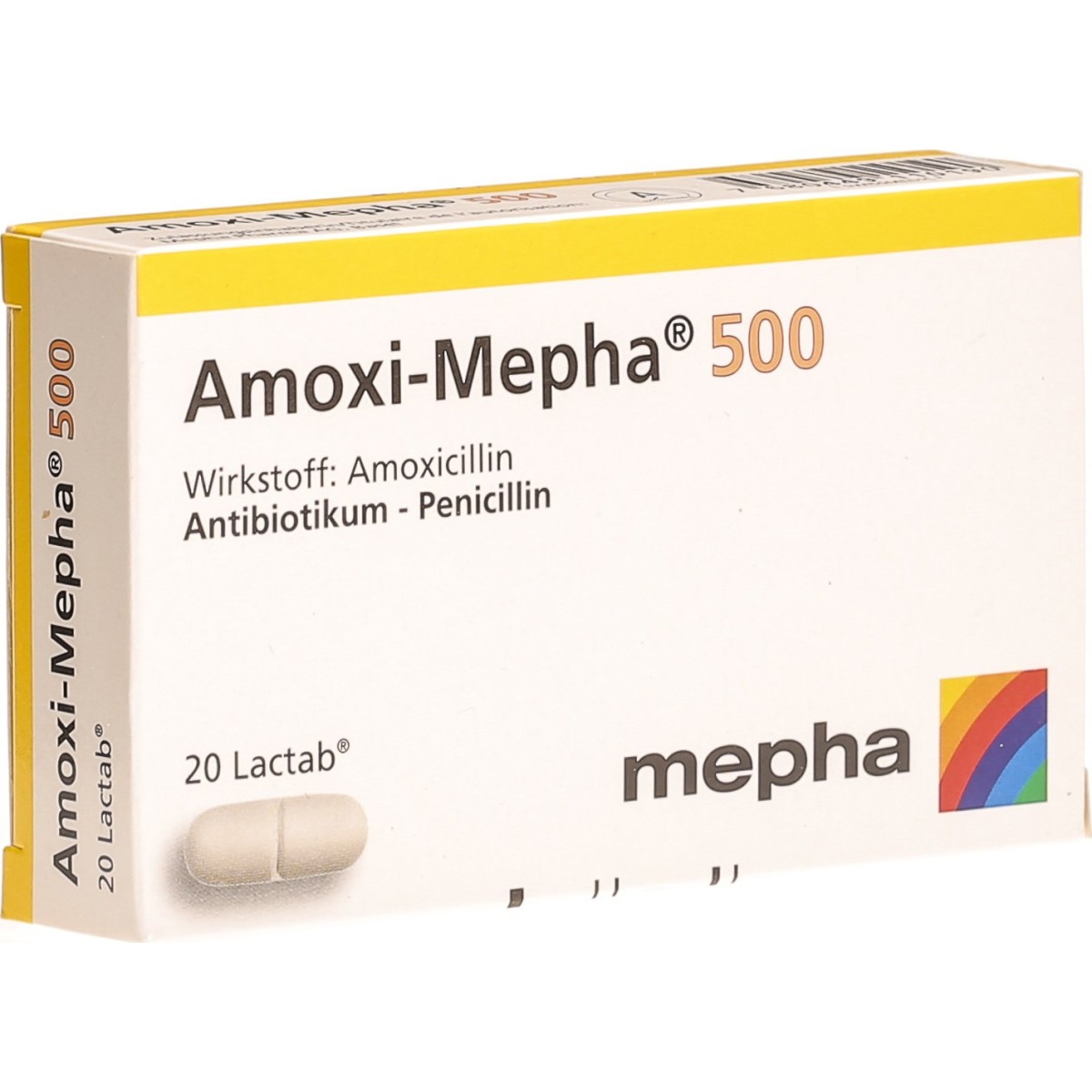AMOXI Mepha Lactab 500 mg 20 pce