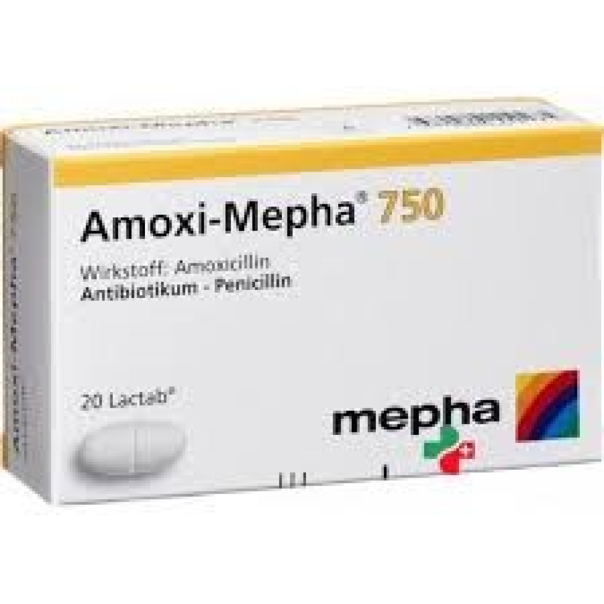 AMOXI Mepha Lactab 750 mg 20 pce
