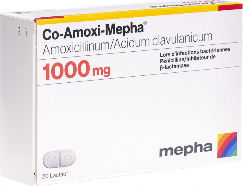 AMOXI Mepha Lactab 1000 mg 20 pce