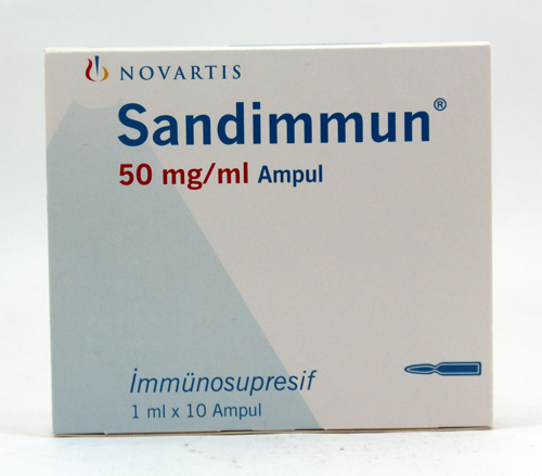 SANDIMMUN conc perf 50 mg/ml 10 amp 1 ml