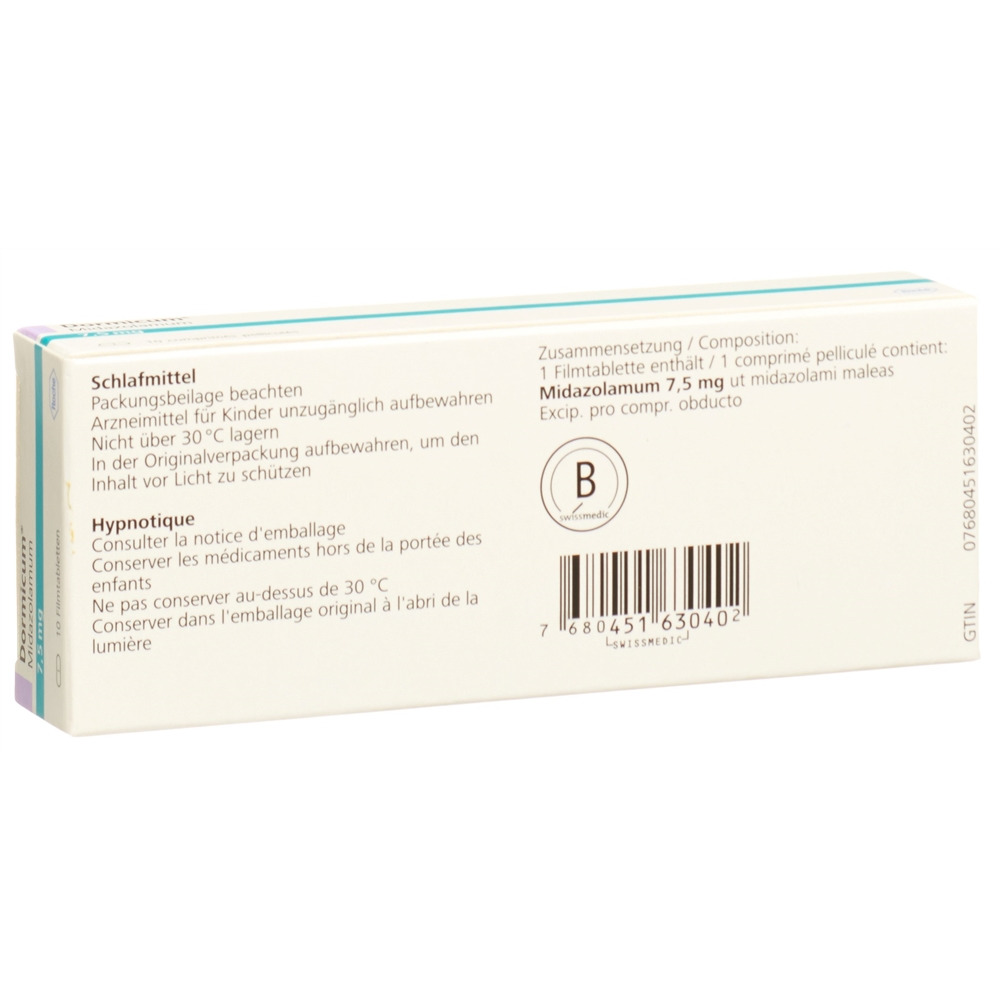 DORMICUM cpr pell 7.5 mg 10 pce