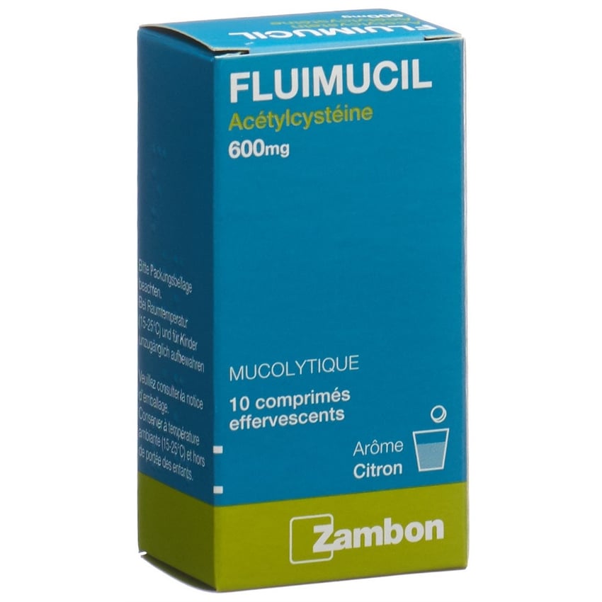 FLUIMUCIL cpr eff 600 mg adult citron 10 pce