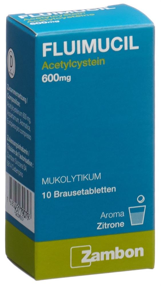 FLUIMUCIL cpr eff 600 mg adult citron 10 pce