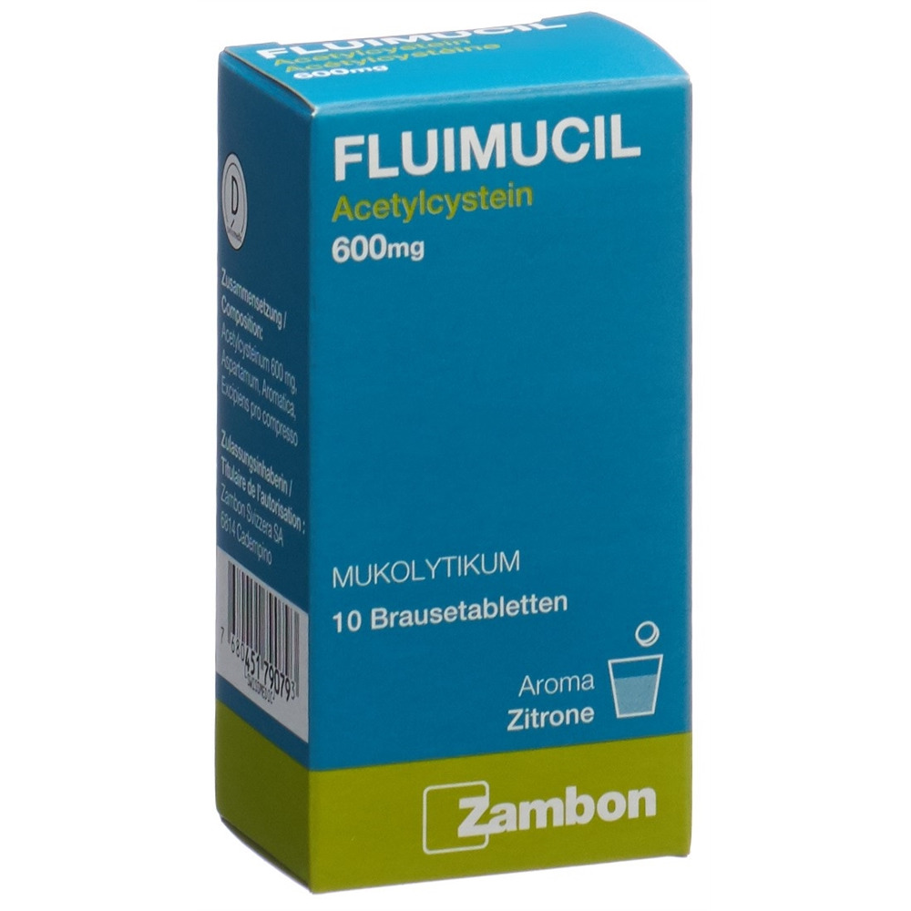 FLUIMUCIL cpr eff 600 mg adult citron 10 pce