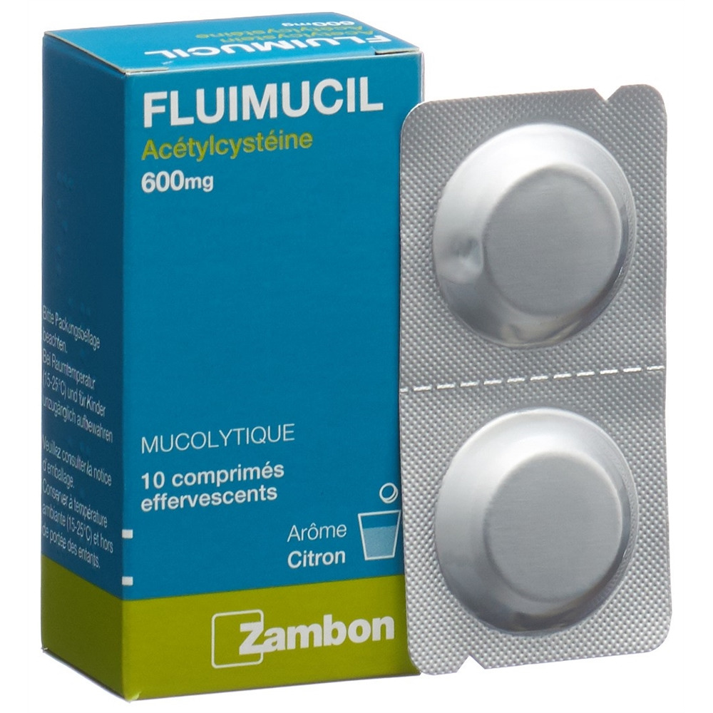FLUIMUCIL cpr eff 600 mg adult citron 10 pce